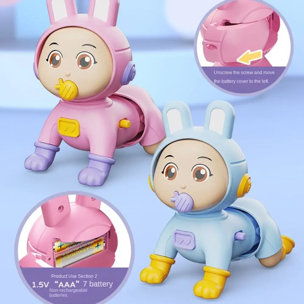 Learning Standing Climbing Electric Crawling Doll Walk Writhe Buttocks Crawling Baby Toys With Music Cute Baby Crawling Doll