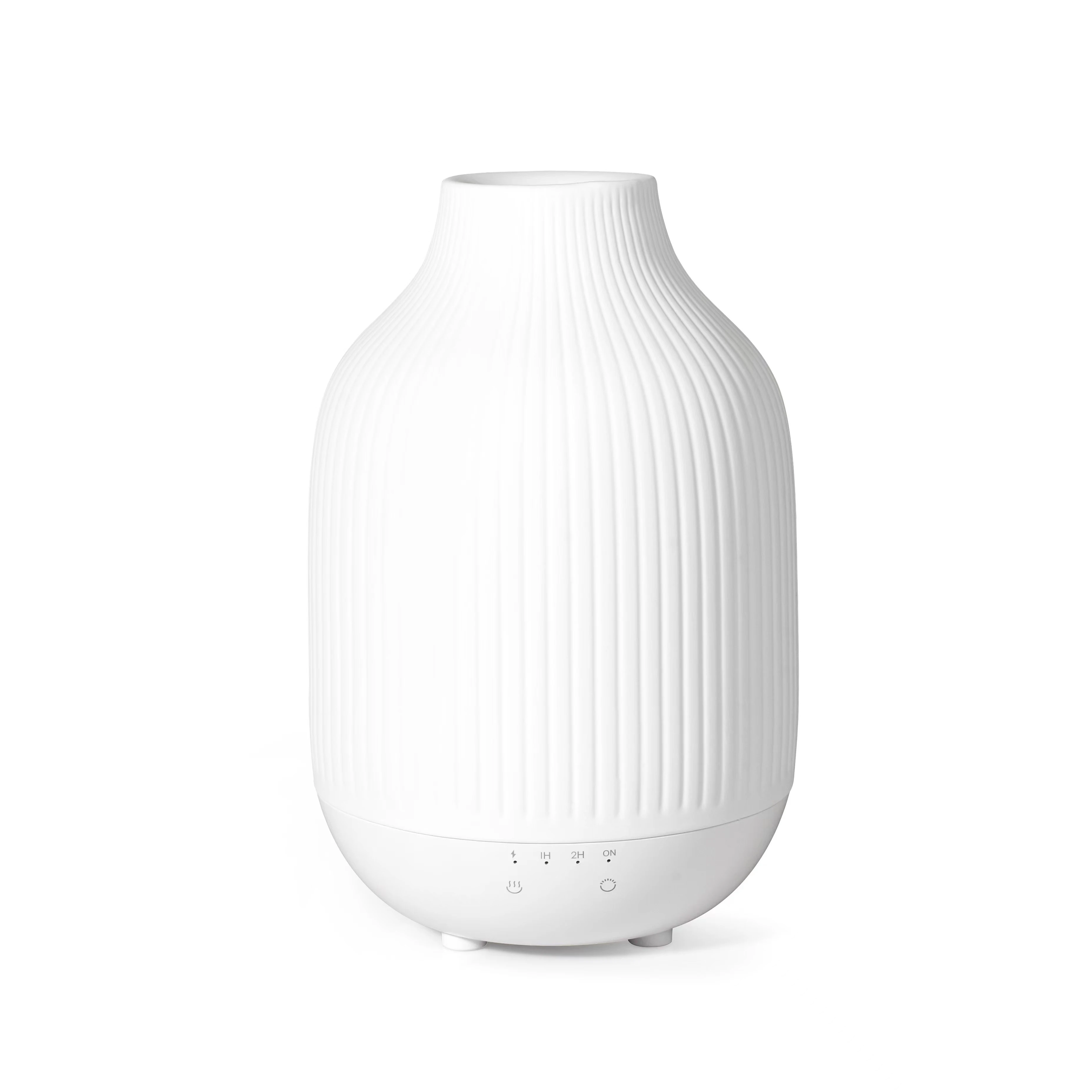 Charging Model-White Simulation Candle Aromatherapy Essential Oil Diffuser Humidifier With LED7 Color Light