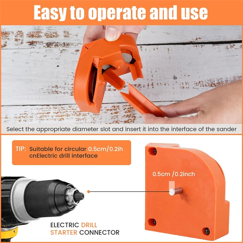 

A96I-Drill Bit Sharpener For All Bits(5/64-5/8 Inch ), Multipurpose Drill Bit Grinding Tool Attachment With Grinding Wheels