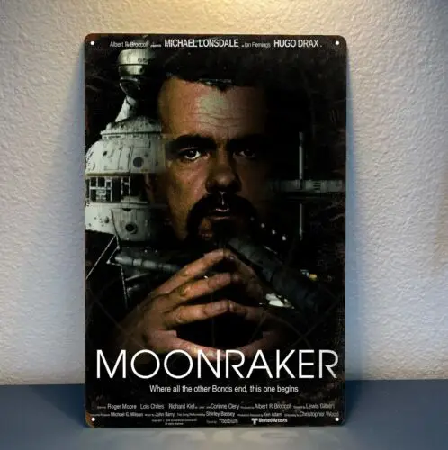 Bond Moonraker Movie Metal Poster Tin Sign 20x30cm-Aluminum