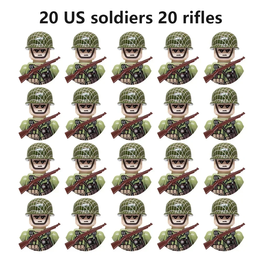 20 Stück WWII Sowjetische Soldaten Militärfiguren, Armee-Männer Bausatz-Modellspielzeug, Schlachtfeld-Kampf-Sammlung, Militärisches Geschenk – Detail 5