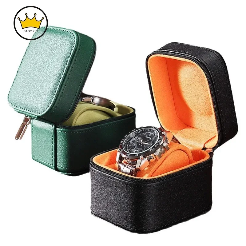 Leather Microfiber Material Boutique Anti-drop Watch Packaging Box Single Watch Gift Box Storage Packaging Box