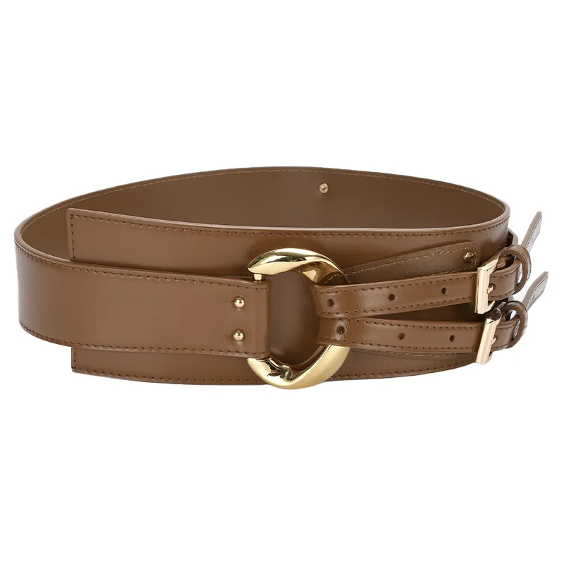2026 High-quality Women's Genuine Leather Irregular Wide Waist Seal Dress Decoration Corset Belts for Women Ladies Waist Belt