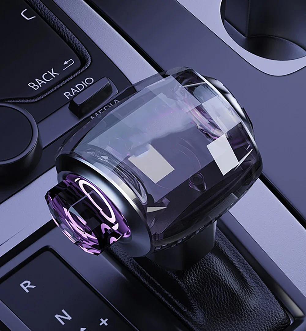 

For Honda Toyota Hyundai Car Modification Shift Knob Automatic Transmission Button Crystal LED Gear Head Car Accessories