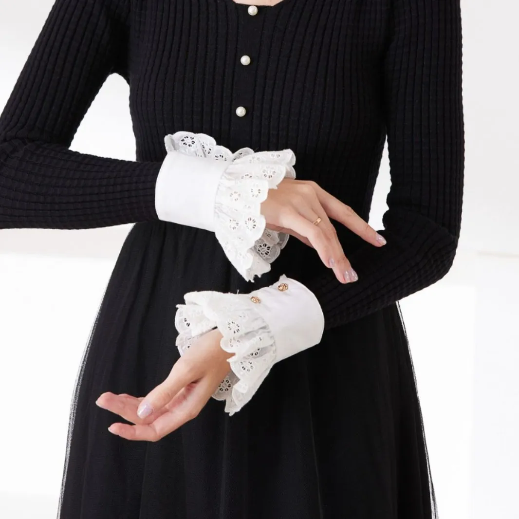 Fashion Decorated Cuffs Fake Sleeve Wedding Dress Shirt Coat Detachable Fake Sleeves Spring Autumn Sweater Decorative