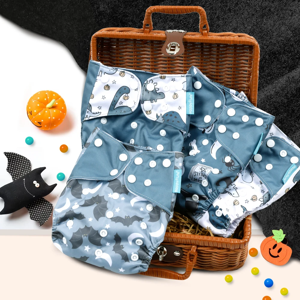 Mod yFlute-Couche-culotte réutilisable et ajustable pour bébé, ensemble de 4 pièces, nouveau style tendance