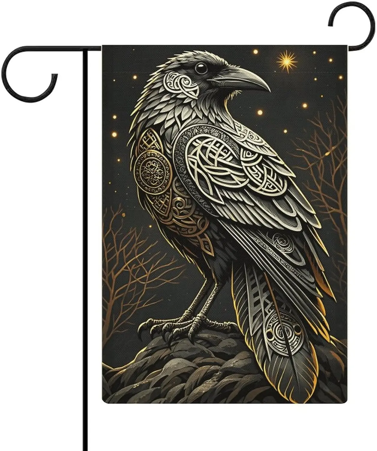 Raven Lover Double Sided Garden Flag 12x18 Inch, Outdoor Decor, Yard Decor, Holiday Decoration Banner MMZ