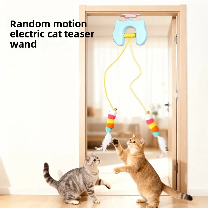 ألعاب القط شفط الكؤوس القط إغاظة العصي القطط كسول الناس كسول الحيوانات الأليفة القط إغاظة العصي ريشة اللعب مع أجراس #4