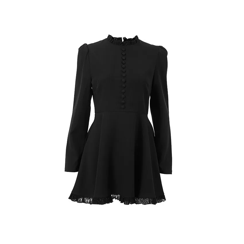 Round Neck a Line Dress a Line Skirt Refined Commute with Regular Sleeve Spring Elegant and Refined Midi Waist Dresses for Women