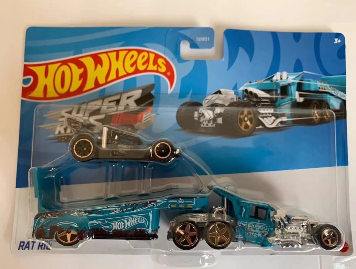 HOT WHEELS RAT RIG Trailers trucks transporters Collection of die-cast alloy trolley model ornaments gifts