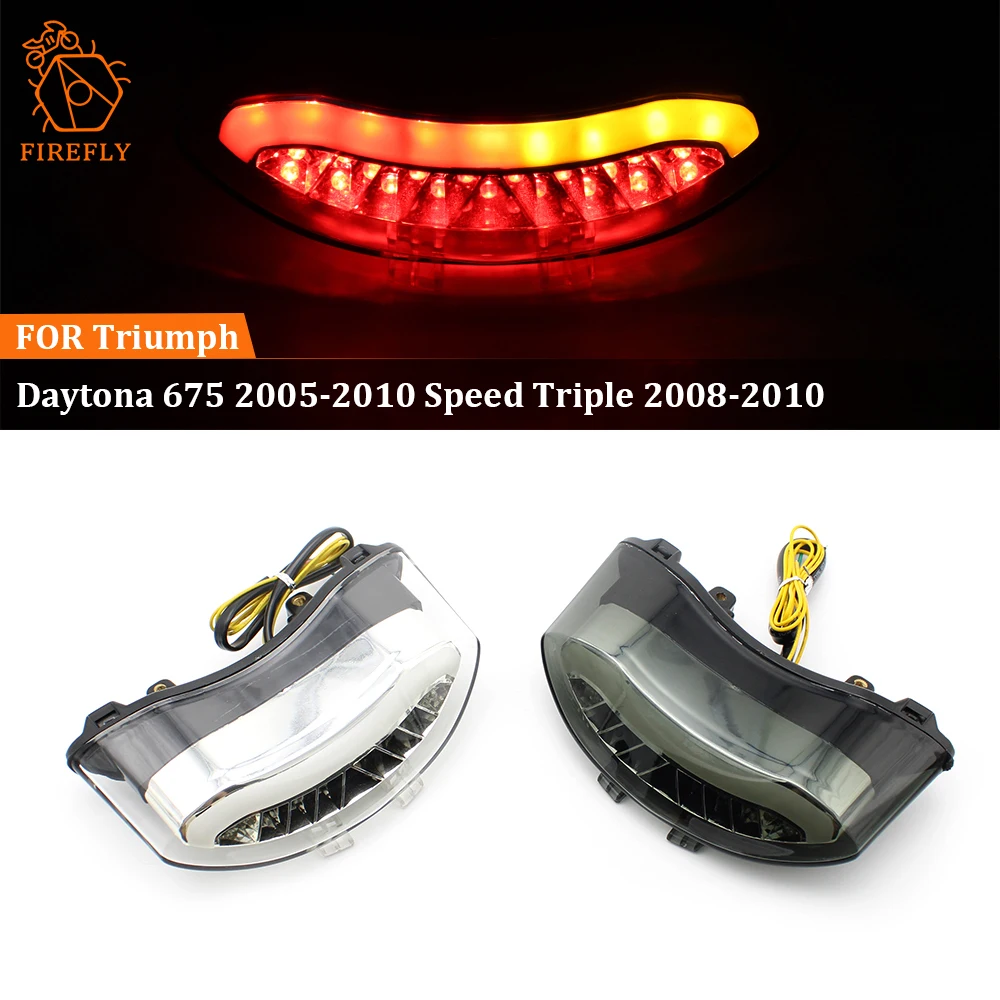 For Triumph Daytona 675 Speed Triple R Motorcycle Accessories LED Rear Tail Brake Light Blinker Turn Signal Integrated Lamp