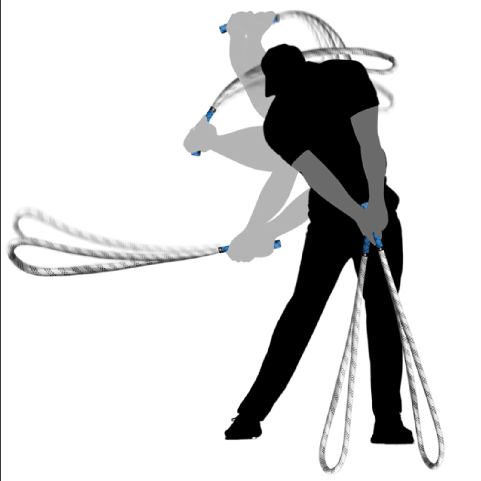 Golf Swing Training Rope Portable Golf Swing Training Aid with Grip Sleeves Indoor Safe for Golfers, Home, Backyard view 5