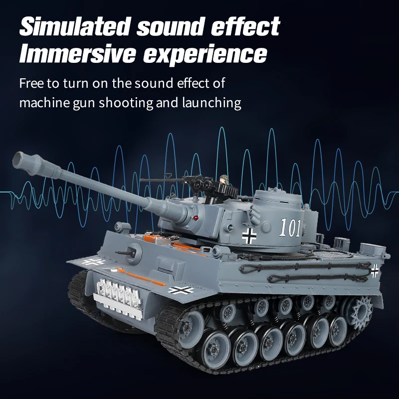 Coolbank-Jouet Précieux Modèle RC 1:18, Télécommande, Armée de Combat du Tigre Allemand, Précieux avec Son de Lumière de struction ée, pour Adultes Garçons de 14 ans et +, Nouveau