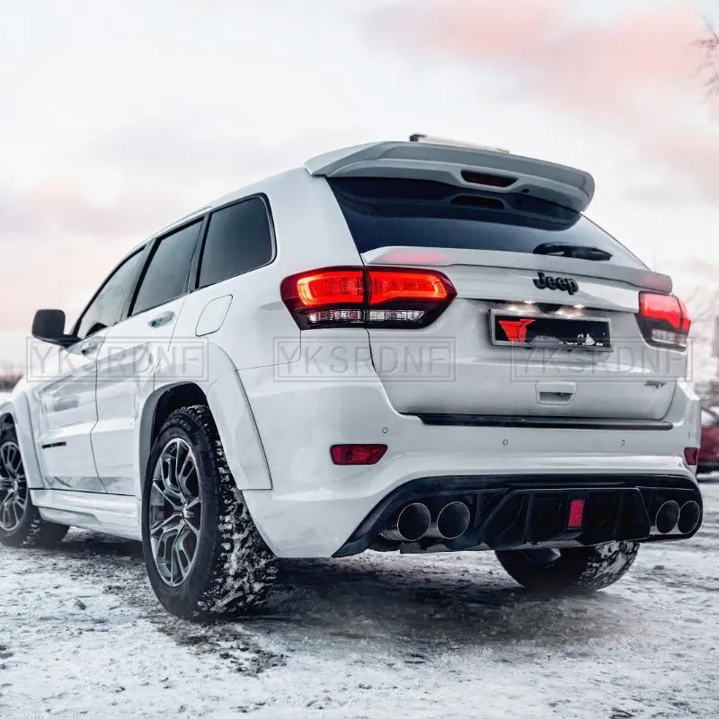 For Grand Cherokee 2013-2020 Spoiler ABS Plastic R Style Rear Trunk Boot Wing Spoiler Rear Roof Spoiler Car Styling (2Pcs)