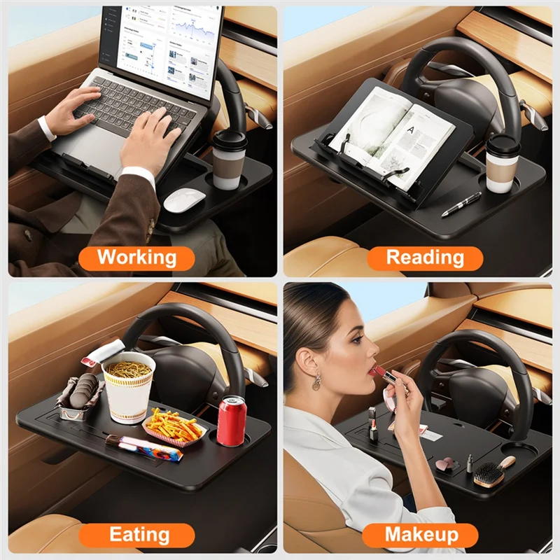 

Car Steering Wheel Foldable Adjustable Tray Board Table Portable Car Laptop Computer Desk Mount Stand For Work Eat Read