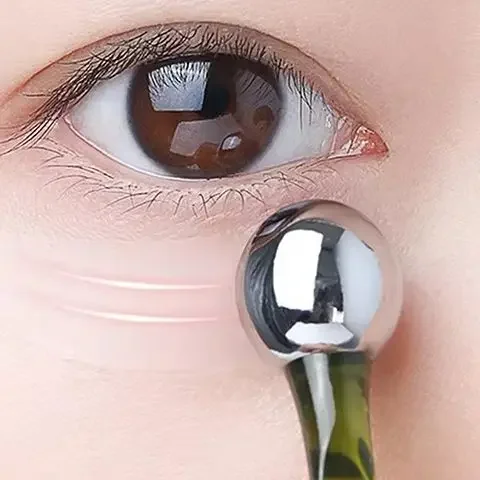 Dual-Ended Roller Massage Stick Augencreme Applikator Kosmetik Spatel Anti Falten Gesichts Löffel Legierung Gesicht Hautpflege Werkzeug