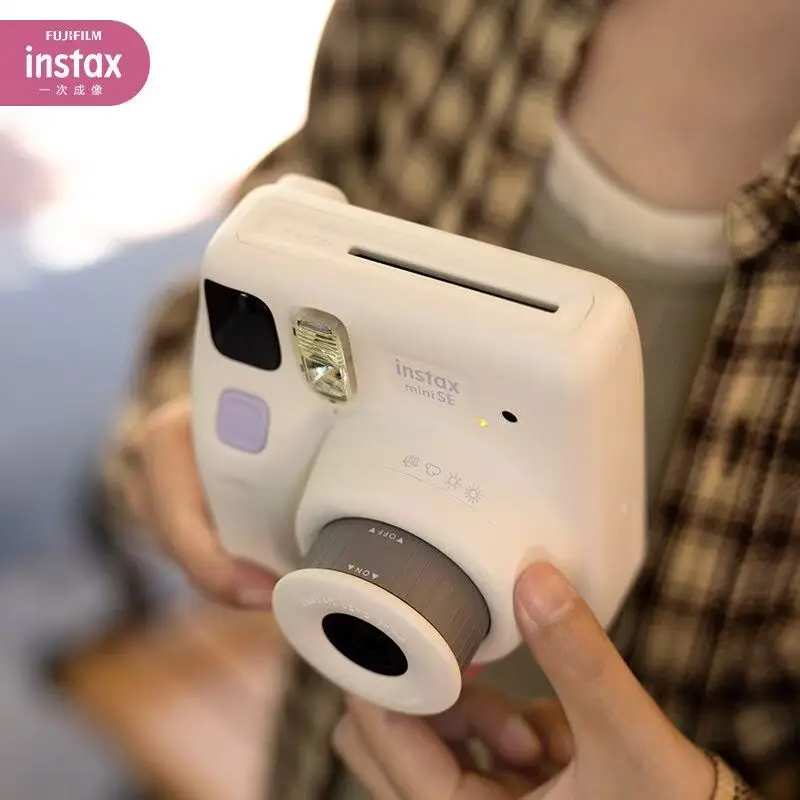 in Stock Optional Photo Paper Fujifilm Instax Instant Mini SE Film Camera Auto-focusing Wrist Strap Birthday Christmas Gift Box