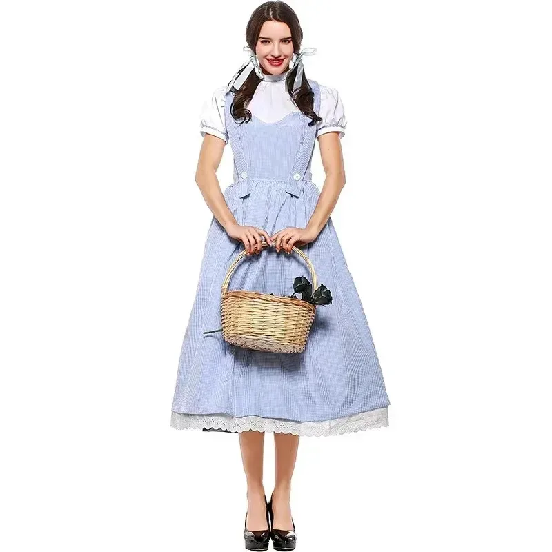 

2025 New Costume Color Fairy Tale The Wizard of Oz Heroine Dorothy Alice Dress Anime Cosplay Halloween Costu ☆★♥☆★
