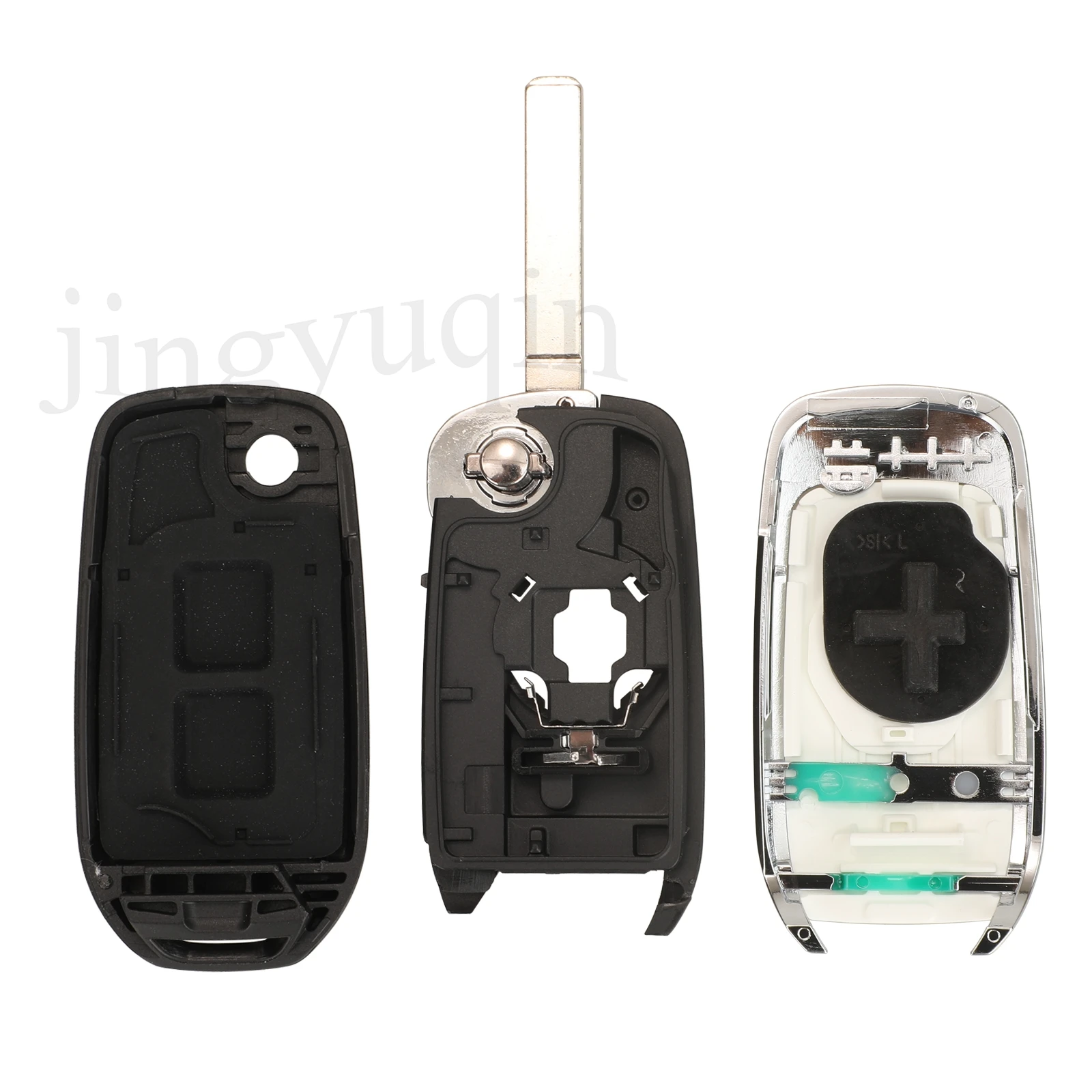 jingyuqin Folding Remote Car Key Shell For Renault Kadjar Captur Megane 3 Dacia Logan II 2 Buttons VA2 HU56R HU136 HU136te Blade