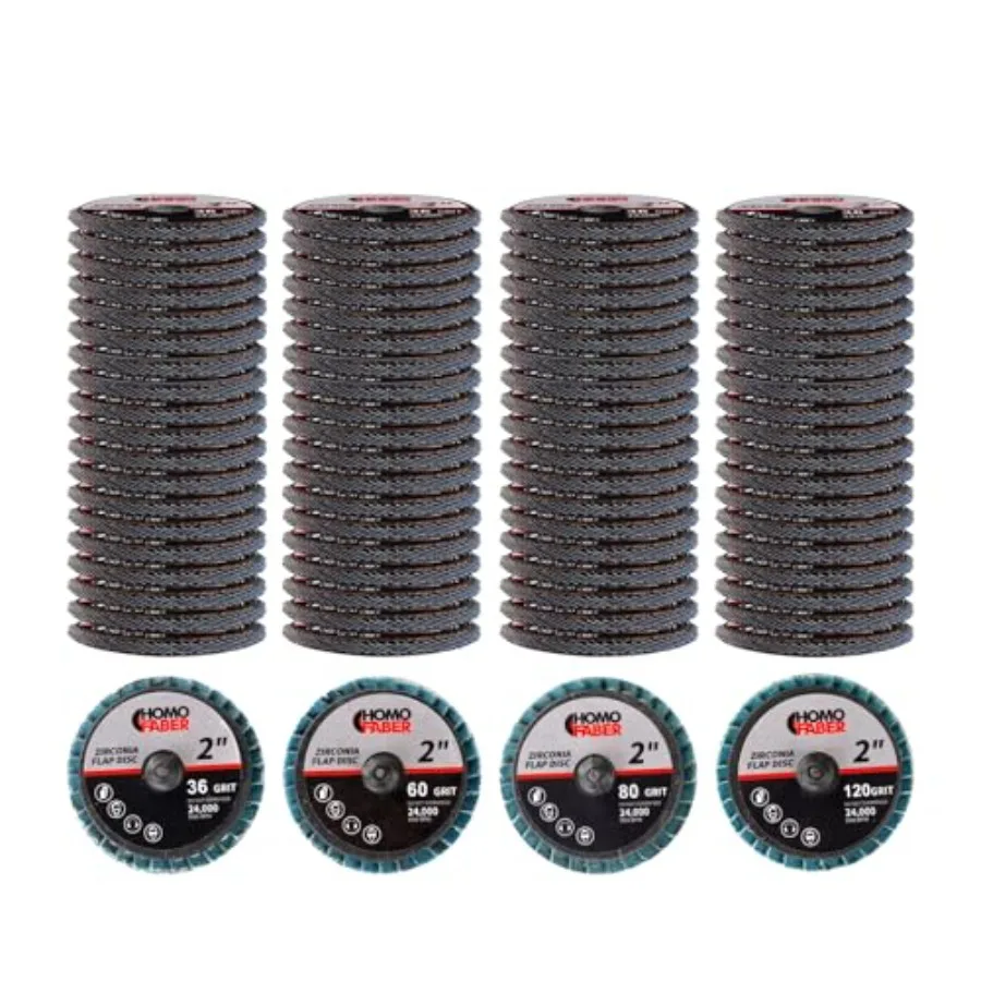 

PCS 2 Inch Flap Discs for Die Grinder 36/60/80/120 Grit Roll Lock Sanding Discs Surface Prep Stripping Grinding Polishing Debur