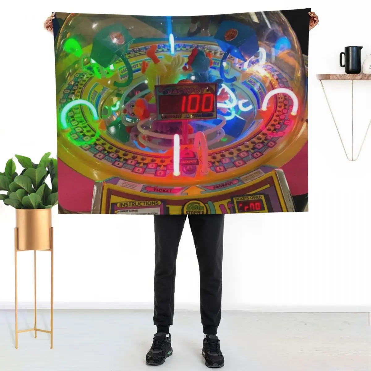Arcade Game Throw Blanket Decoratives Vintage Beautifuls decorative Blankets