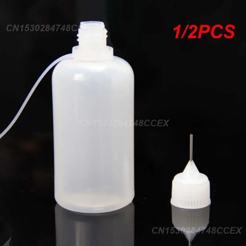 1/2PCS Liquid Juice Bottles Childproof Easy To Use 10-50ml Capacity Liquid Juice Bottles Childproof Dropper Bottles Plastic