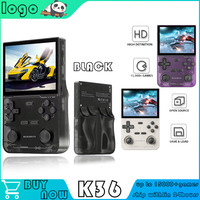 Open Source K36 Retro Handheld Video Game Console 15000 Games Emulator for PS1/PSP/DC/N64/SS 500nit 3.5 Inch IPS Screen