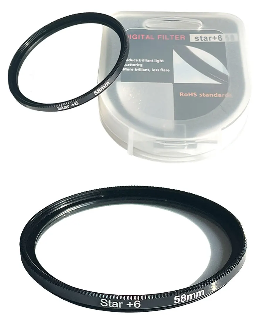 MYOBO Sternfilter 4/6/8 Punkte Fotografie Sternburst-Filter -37 40,5 43 46 49 52 55 58 62 67 72 77 82 MM für Kamera Sternfilter – Detail 6