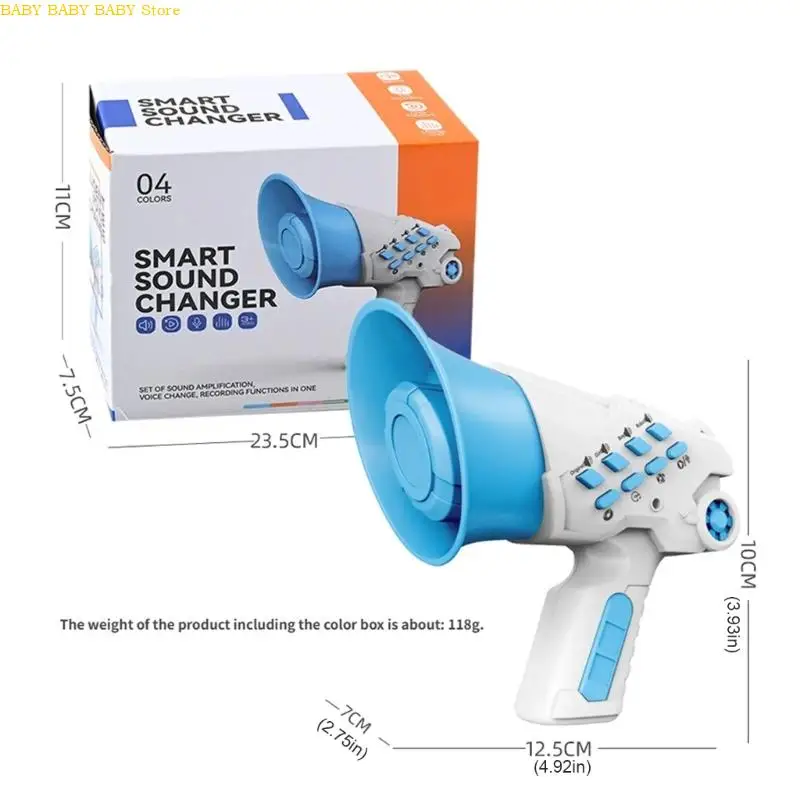 Q81A Megafono divertente cambia voce con funzione registrazione Giocattolo amplificatore portatile