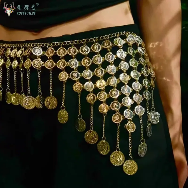 Tribal Coin Buikdans Multilayer Taille Keten Nieuwe Vrouwen Body Chains Kwastje Boheemse Etnische Metalen Ketting Riem Goud Zilver Kleur