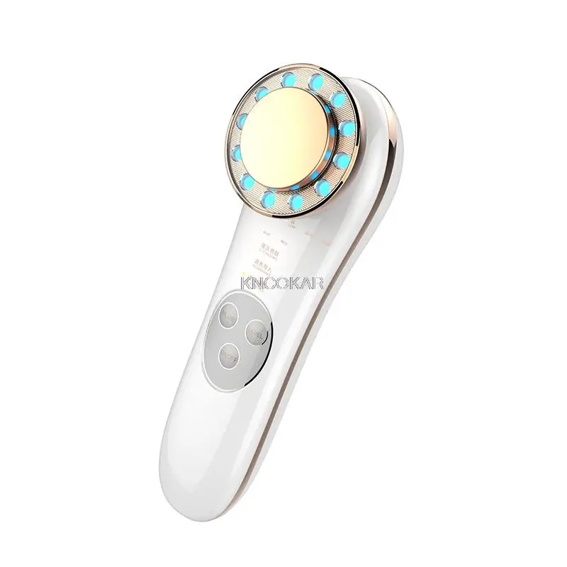 Color light radiofrequency ion inductor vibrate hot compress facial cleanser magnetic essence beautifier beauty extractor