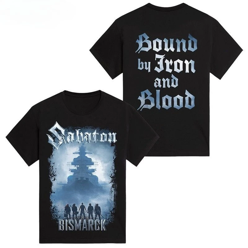 War Boots Band Swedish Metal Rock High Street Vintage Dark Wild Short-sleeved Men's Pure Cotton T-shirt