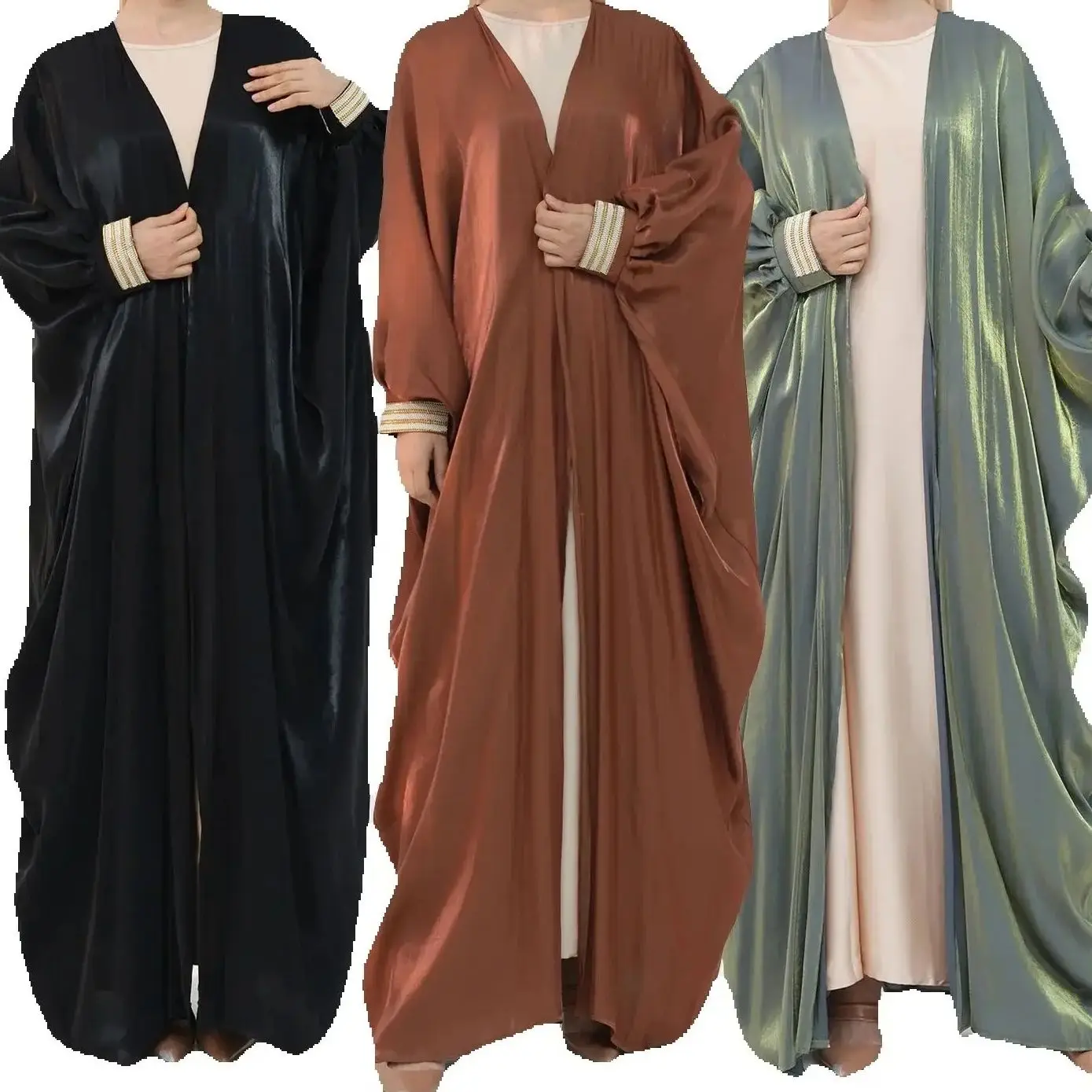 

Eid Mubarak Djellaba Open Abayas for Women Dubai Muslim Dress Turkey Kaftan Kimono Cardigan Kebaya Ramadan Islam Jalabiya Robe