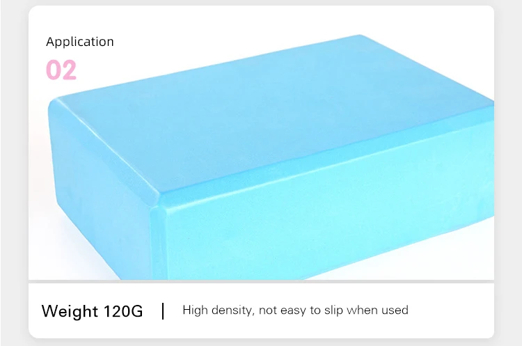 كتلة يوجا فاخرة 200 جرام - رغوة إيفا داعمة خالية من اللاتكس، سطح ناعم غير قابل للانزلاق، خفيف الوزن ومقاوم للرائحة، 9 بوصة × 6 بوصة × 3