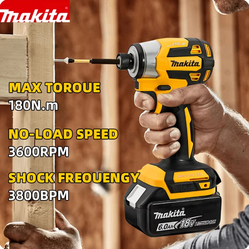 

Makita DTD173 Yellow 18v Lithium Japan Imported Domestic Version Brushless Impact Driver Power Tool Multi-function Tool