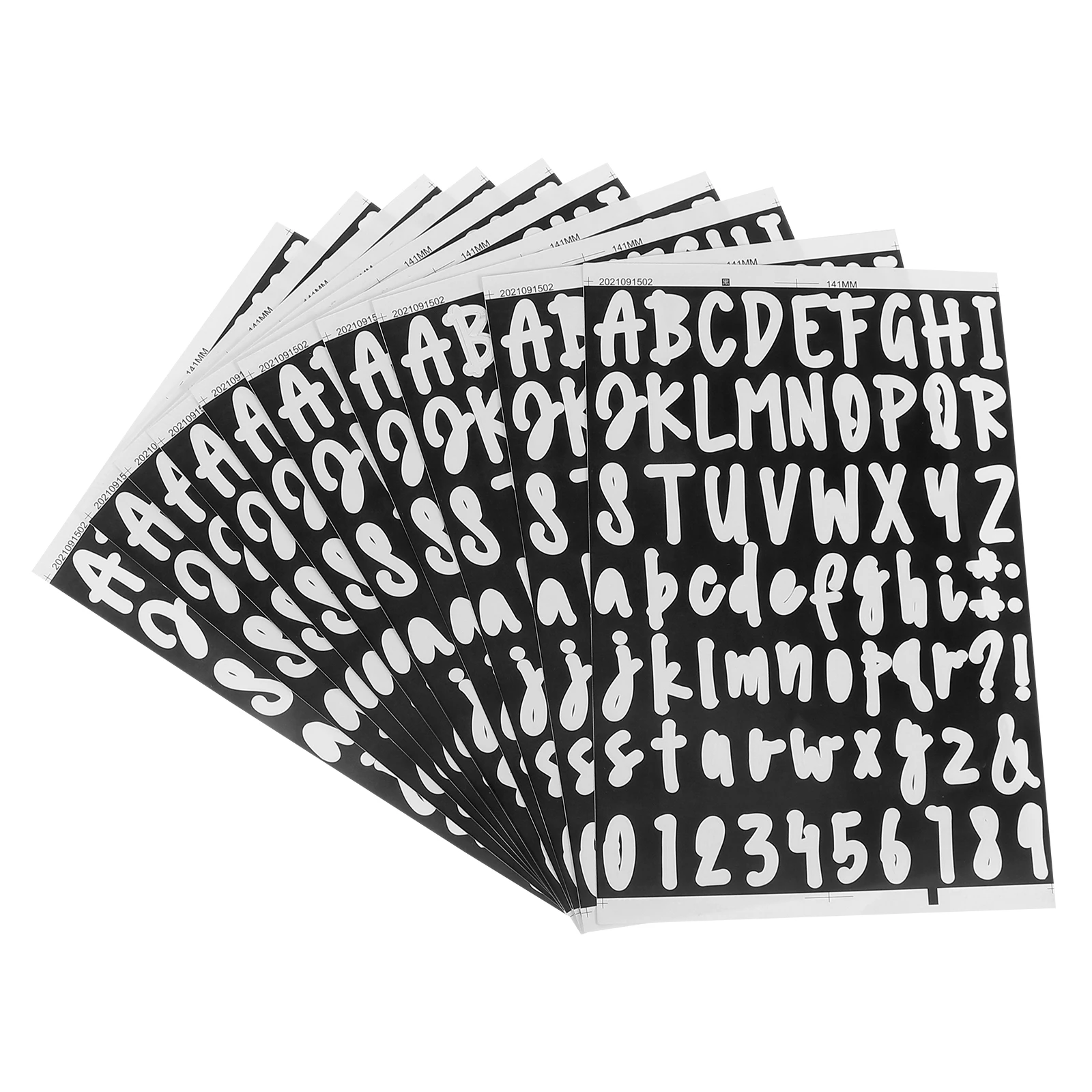 

10 Sheets Waterproof Vinyl PVC Stickers 68 Pieces White Letters Numbers Labels 2.5cm Mailbox Decor Gardening Supplies