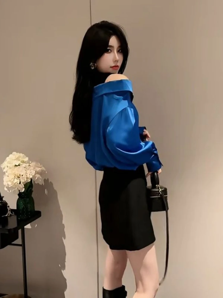 Splicing Camicia e camicetta da donna Allentato Casual Gioventù Fresco Elegante Harajuku giapponese Moda Carino Designer di lusso Y2k Top femminili