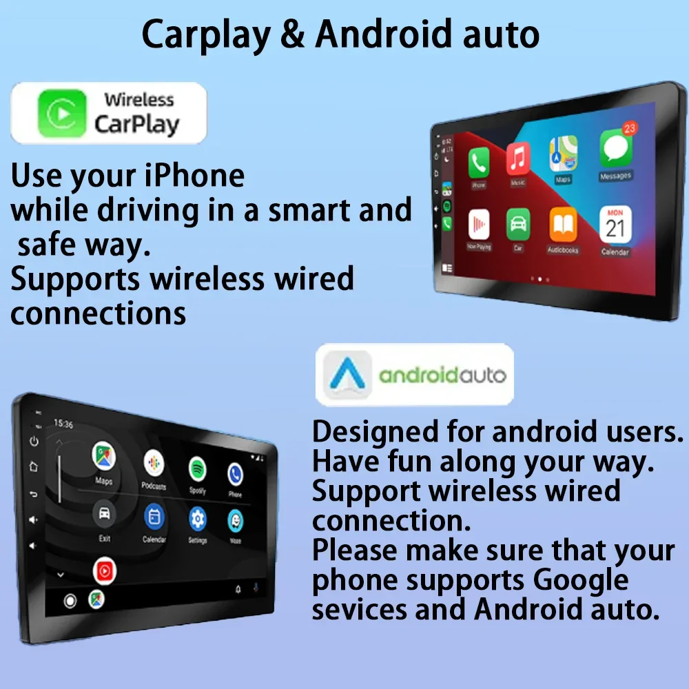 9 Inch 1 Din Android13 Car Radio Multimedia Player  Carplay GPS Navigation Adjustable Touch Screen 1din Auto Radio Autoradio