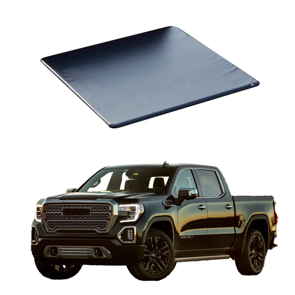 5.8 FT Soft Tri Fold Truck Bed Tonneau Cover Fits 2018 gmc sierra 1500 5.8 bed accessories truck accessories