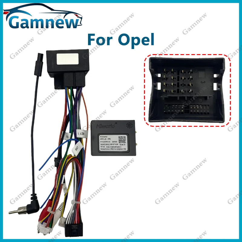Car 16PIN Android Wire Harness Adapter Canbus Box Decoder For Opel Meriva A Zafira B Vectra C Corsa D Astra H Antara