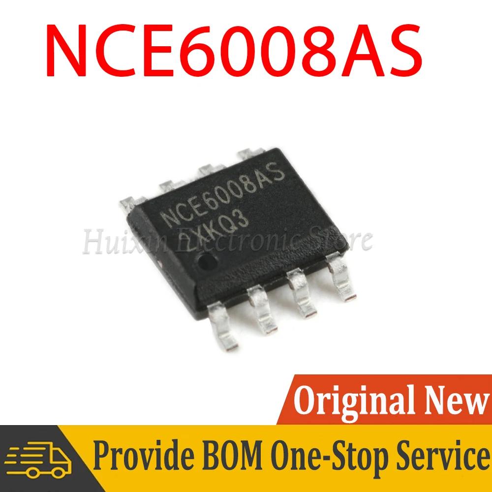 

5pcs NCE6008AS NCE6008 6008AS SOP-8 60V 8A N-channel MOS Field Effect Tube SMD New and Original IC Chipset