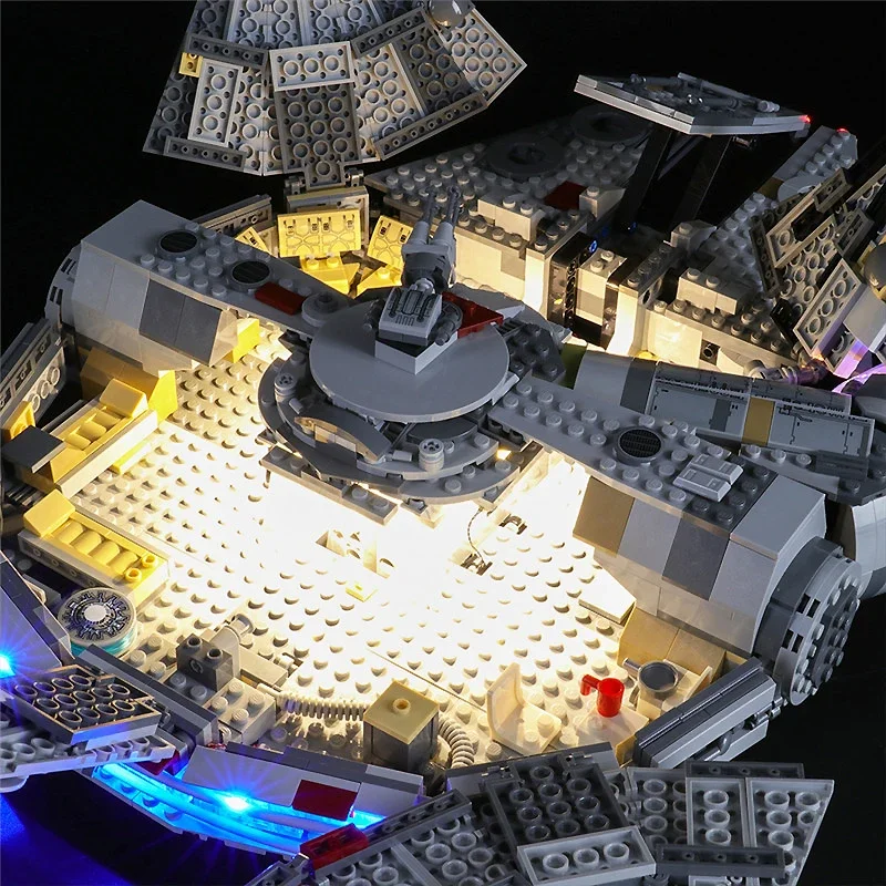DIY LED Light Kit For LEGO 75257 Millennium Falcon (Only LED Light,Without Blocks Model)