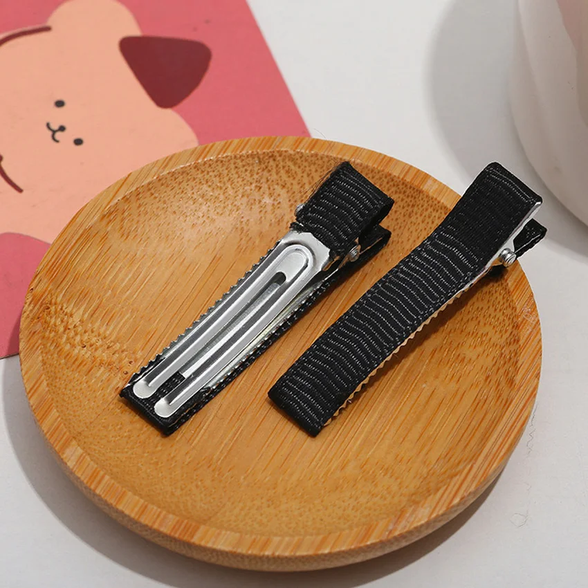 100 Stück Ripsband bedeckt Metall Alligator Haarspangen Mädchen Entenschnabel Haarnadeln Boutique Barrettes für DIY Haarschmuck – Detail 7