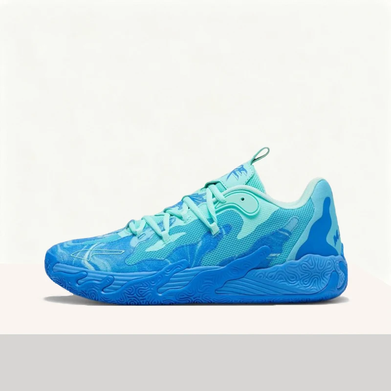 

Puma MB.03 Stylish, Soft, and Responsive Versatile Anti-Slip and Durable Low-Top Basketball Shoes for Men, Blue 310519-01