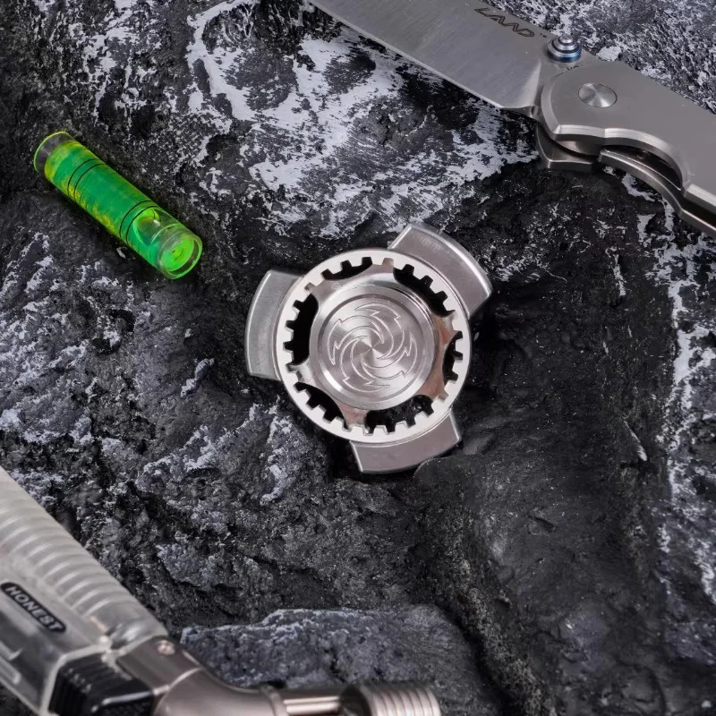Vortex Gear フィジェットスピナー EDC ステンレス鋼 大人用ハンドスピナー フィジェットおもちゃ ADHD ツール オフィスデスク ストレス解消おもちゃ