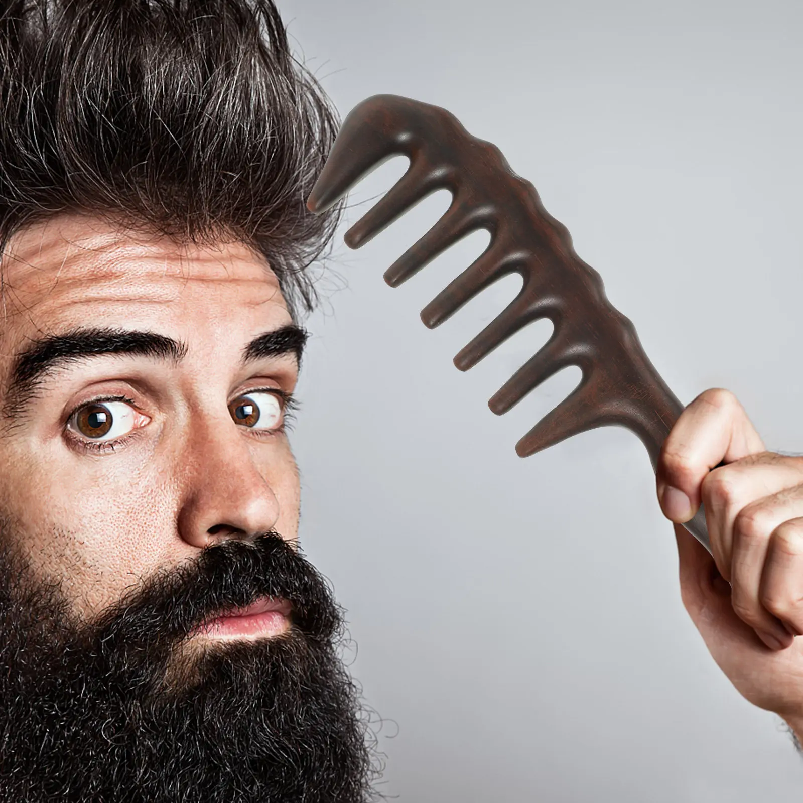 

1 шт. Женская массажная расческа из сандалового дерева премиум-класса для распутывания и укладки волос, антистатический инструмент для укладки густых и длинных волос