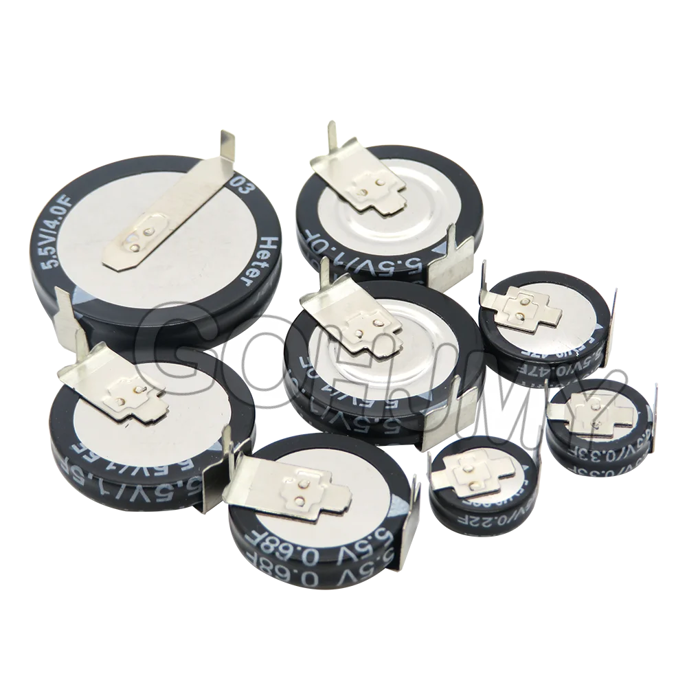 1PCS H type Super capacitor 5.5V 0.1F 0.22F 0.33F 0.47F 1.0F 1F 1.5F 4.0F 4F Button Farad capacitor