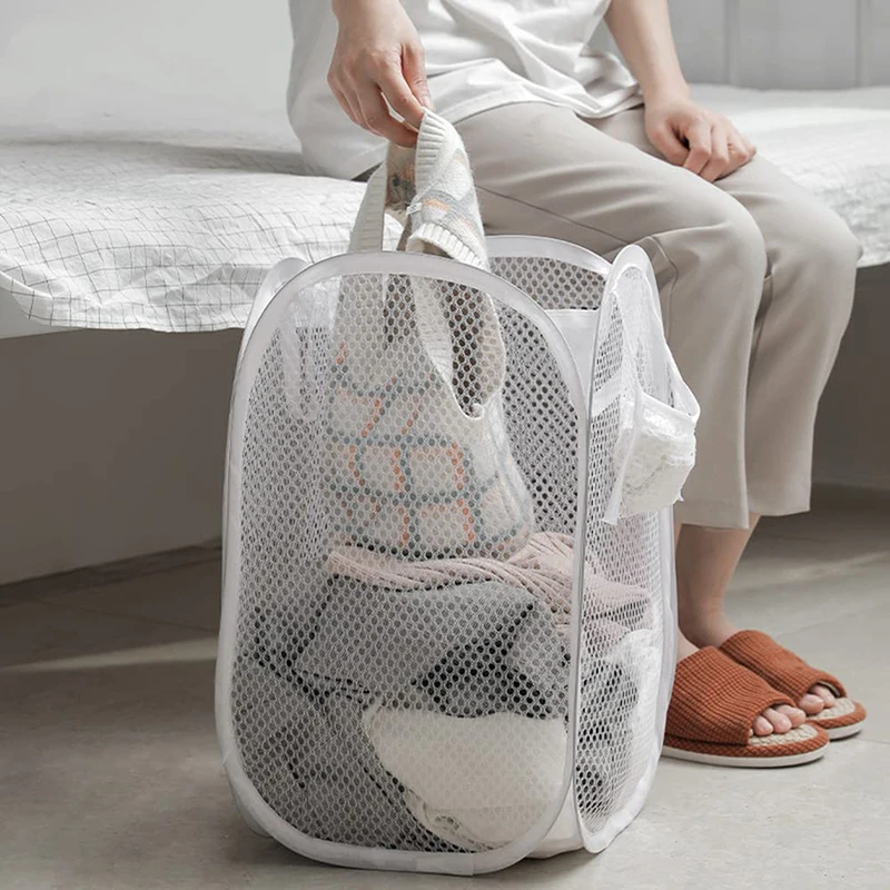 Foldable laundry basket portable breathable dirty clothes storage basket clothes storage sorting basket