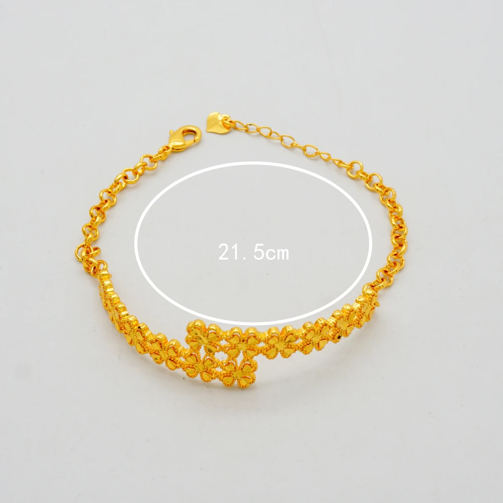 Luxus klassische Kupfer Gold Farbe Armband Dubai Saudi trend ige Armreif für Braut Armband arabischen Schmuck – Detail 13