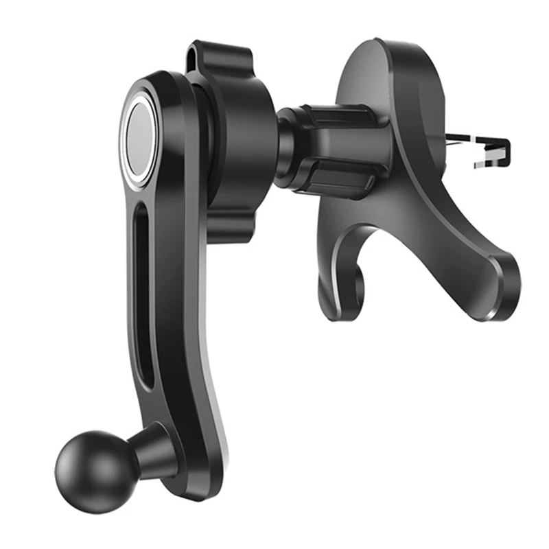 Upgrade Car Phone Holder Base 17mm Ball Head Clip Mount Air Vent Hook Outlet Clamp Support Gravity Magnetic Smartphone Bracket